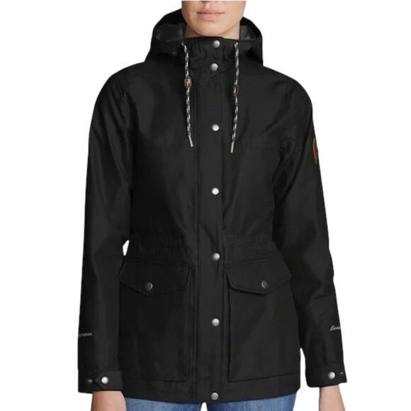 Eddie Bauer Women's Carly Jacket Black Fall Rain Winter WeatherEdge size XL - Picture 1 of 16